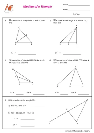 Medians and Centroid of a triangle
