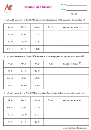 Medians and Centroid of a triangle