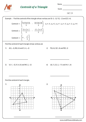 Medians and Centroid of a triangle