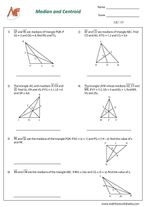 Medians and Centroid of a triangle