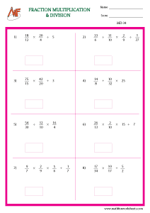 Multiplying and Dividing fractions