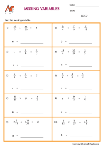 Multiplying and Dividing fractions