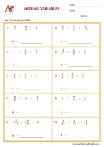 Multiplying and Dividing fractions