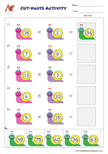 Multiplication Activity Worksheets