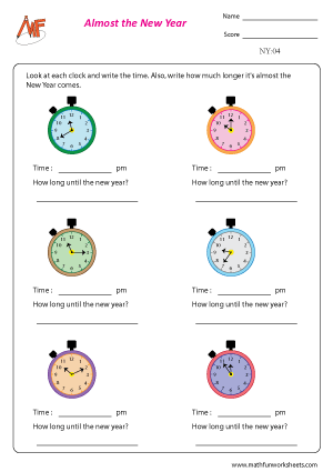 New Year worksheets