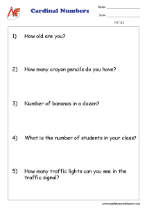 Cardinal & Ordinal Numbers