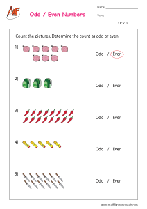Odd and Even Number Worksheets