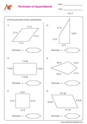 Perimeter of Quadrilaterals