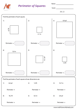 Perimeter of Squares