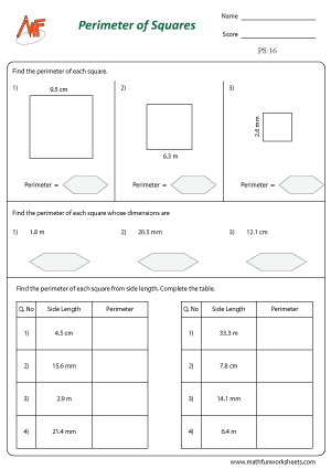 Perimeter of Squares