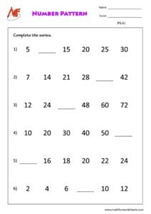Pattern Worksheets