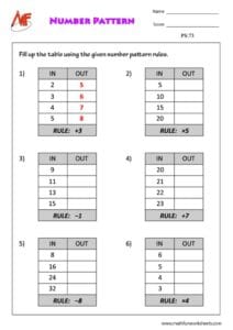Pattern Worksheets