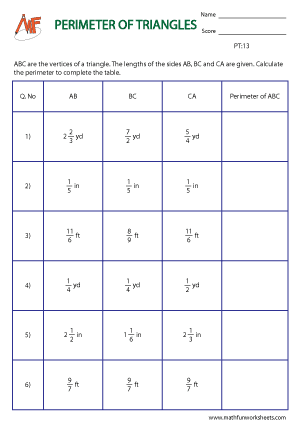 Perimeter of Triangles
