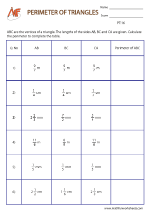 Perimeter of Triangles