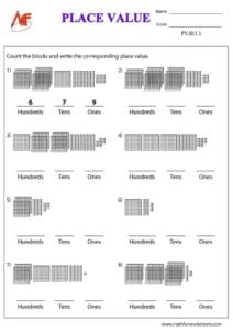 3-Digit Place Value Worksheets