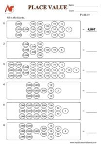 4 Digit Place Value Worksheets