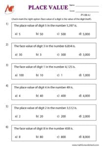 4 Digit Place Value Worksheets