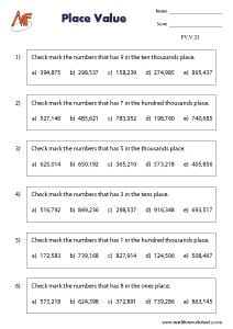 6-Digit Place Value Worksheets