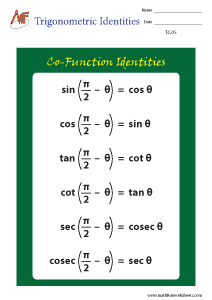 Trigonometric Charts