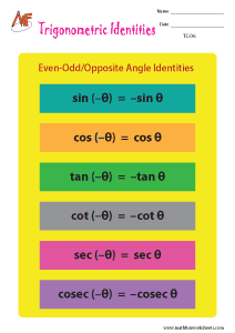 Trigonometric Charts