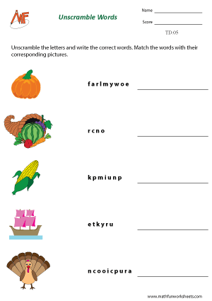 Thanksgiving Day Worksheets
