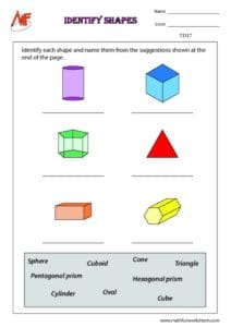 3D Shapes Worksheets
