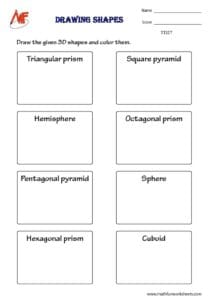 3D Shapes Worksheets