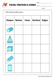 3D Shapes Worksheets
