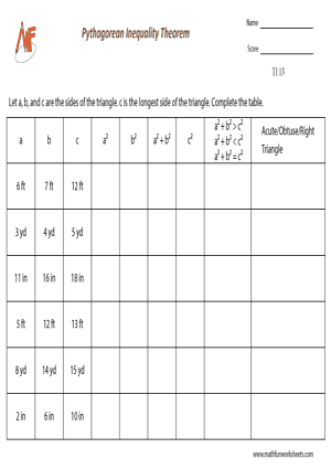 Triangle Inequality Theorem