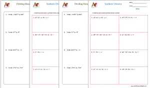 DIVIDING POLYNOMIALS