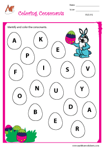 Printable Consonants Worksheets PDF for Kids