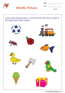 Vowels Worksheets
