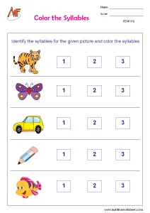 Syllables Worksheets
