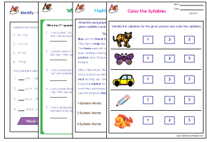 Syllables Worksheets