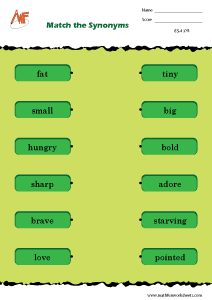 Synonyms and Antonyms Worksheets