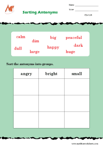 Synonyms and Antonyms Worksheets
