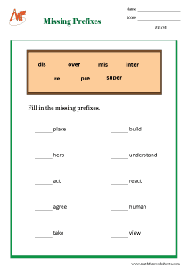 Prefixes and Suffixes Worksheets