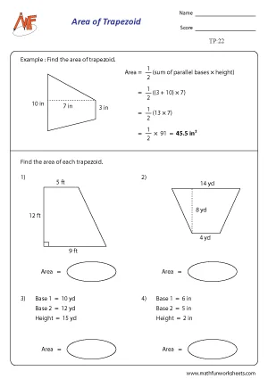 Trapezoid Worksheets