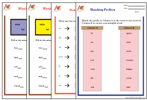 Prefix worksheets