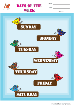 Days, Months and Seasons Worksheets