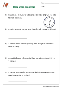Multiplication Word Problems Worksheets