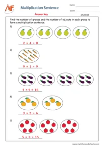 Picture Multiplication Worksheets
