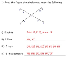 Lines, Rays and Line segments