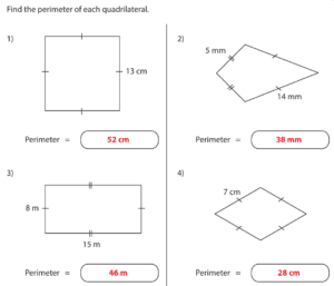 Perimeter of Quadrilaterals