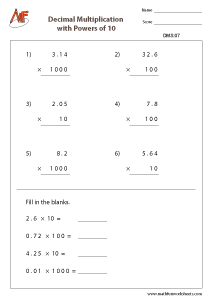 Decimal Multiplication