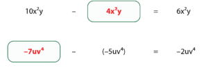 Subtracting Polynomials
