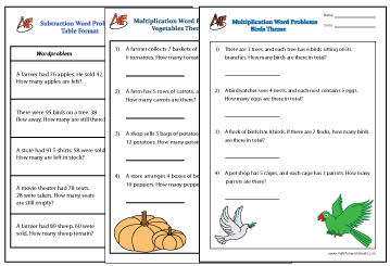 Multiplication Word Problems