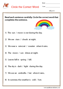 Earth and Space Science Worksheets