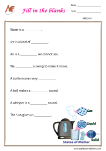 Kindergarten Physical Science Worksheets