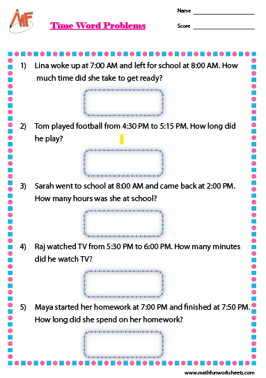 Time Word Problems